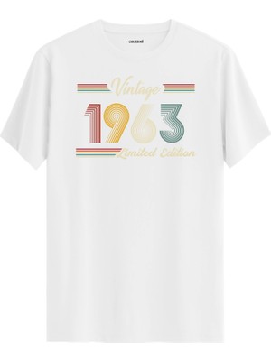 Colermi Klasik Vintage Tişört 1963 Tarihli Doğum Günü Hediyesi Bisiklet Yaka  Vintage Tshirt