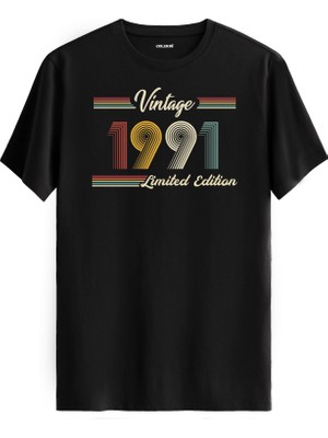 Colermi Klasik Vintage Tişört 1991 Tarihli Doğum Günü Hediyesi Bisiklet Yaka  Vintage Tshirt