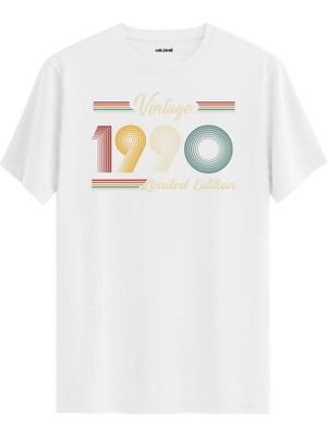 Colermi Klasik Vintage Tişört 1990 Tarihli Doğum Günü Hediyesi Bisiklet Yaka  Vintage Tshirt