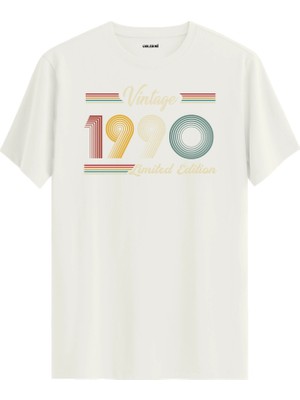 Colermi Klasik Vintage Tişört 1990 Tarihli Doğum Günü Hediyesi Bisiklet Yaka  Vintage Tshirt