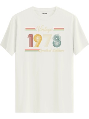 Colermi Klasik Vintage Tişört 1978 Tarihli Doğum Günü Hediyesi Bisiklet Yaka  Vintage Tshirt
