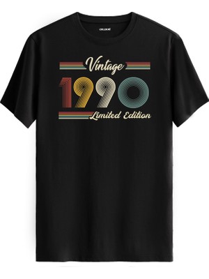 Colermi Klasik Vintage Tişört 1990 Tarihli Doğum Günü Hediyesi Bisiklet Yaka  Vintage Tshirt
