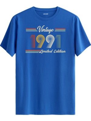 Colermi Klasik Vintage Tişört 1991 Tarihli Doğum Günü Hediyesi Bisiklet Yaka  Vintage Tshirt