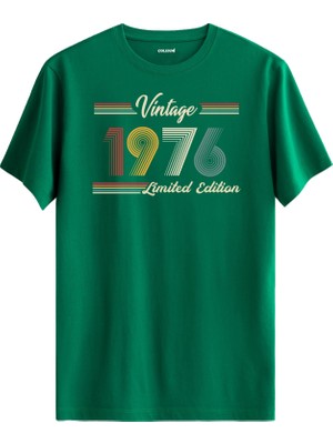 Colermi Klasik Vintage Tişört 1976 Tarihli Doğum Günü Hediyesi Bisiklet Yaka  Vintage Tshirt