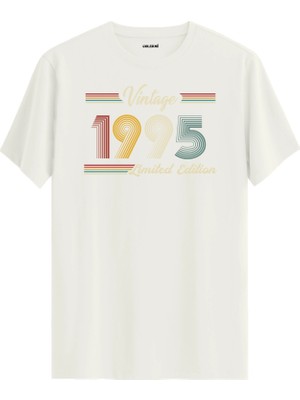Colermi Klasik Vintage Tişört 1995 Tarihli Doğum Günü Hediyesi Bisiklet Yaka  Vintage Tshirt
