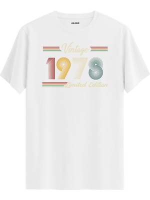 Colermi Klasik Vintage Tişört 1978 Tarihli Doğum Günü Hediyesi Bisiklet Yaka  Vintage Tshirt