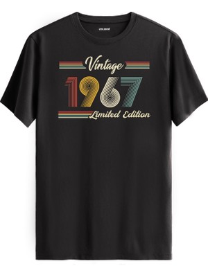 Colermi Klasik Vintage Tişört 1967 Tarihli Doğum Günü Hediyesi Bisiklet Yaka  Vintage Tshirt