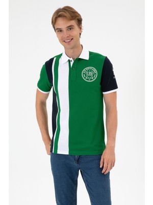U.S. Polo Assn. Erkek Regular Fit Polo Yaka Yeşil Tişört 50299800-VR054