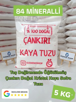 Özdede Shop Taş Değirmende Öğütülmüş Çankırı Doğal Kristal Kaya Sofra Tuzu 5 kg