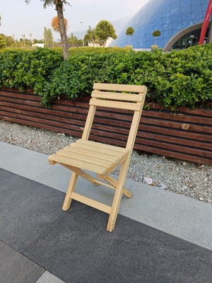 Doğal Ahşap Çocuk Boy Balkon Bahçe Mutfak Piknik Katlanır Sandalye Bebek Anasınıfı Ilkokul Kamp