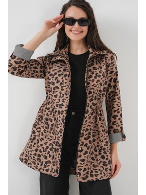 Asyahsap 10322 Beli Büzgülü Trençkot - B.kahverengi