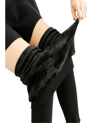 Peluş Çift Taraflı Giyilebilen Tayt