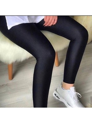 Parlak Disco Tayt Yüksek Bel Toparlayıcı