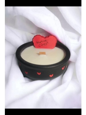 Mora Mora Kokulu Aromaterapi Mum, Ahşap Fitilli, Dekoratif Doğal Çömlek Mum