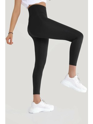 Bonbonetti Chocolate Baby&Kids Kadın Siyah Yüksek Bel Toparlayıcı Tayt