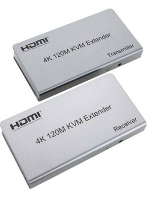 OneTech Extender HDMI Uzatıcı 120 mt Kvm Extender HDMI Extender Uzatma Adaptörü Cat5 Cat6 Uzatma Aparatı Full Hd 4K