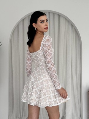 Asyahsap Fers Çiçek Detay Elbise