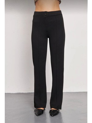 Asyahsap Siyah Palazzo Pantolon Oversize Kesim - Siyah