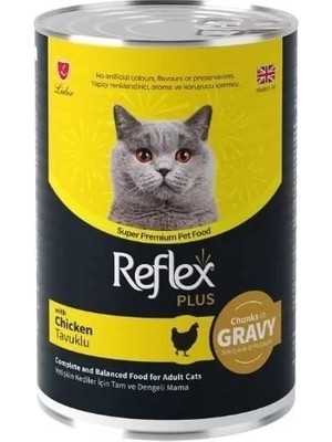 Reflex Plus Sos Içinde Tavuklu Yetişkin Konserve Kedi Maması 400 gr