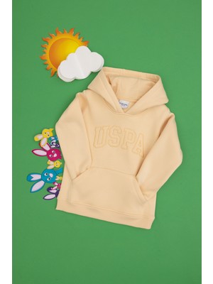 U.S. Polo Assn. Kız Çocuk Kavun Kapüşonlu Şardonlu Basic Sweatshirt 50314311-VR053
