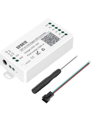 SP801E Pixel Şerit LED Kontrol ve Matrix Wi-Fi LED Kontrol Denetleyici Kutusu WS2811-WS2812B