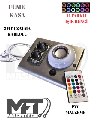 Masfitech Dolap ve Tezgah Altı Bluetooth Müzik Çalar Prizmatik Venüs Kablolu (3 Metre)