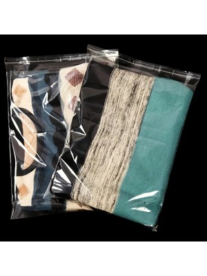 Hg Ambalaj 50 Adet 30*45 cm Bantlı Yapışkanlı Şeffaf Opp Jelatin Poşet, Şeffaf Poşet (30X40+5)