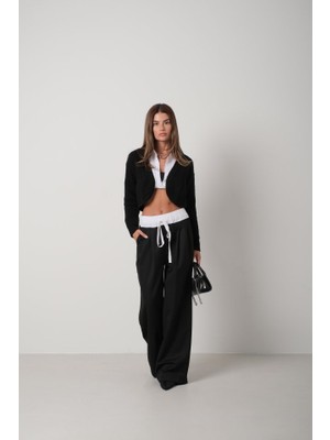 Asyahsap Biyeli Crop Triko Hırka