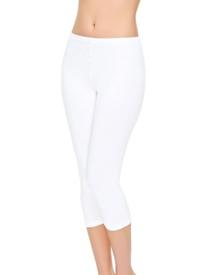 Kadın Beyaz Modal Pamuk Kapri Etek Altı Tayt Yeni Sezon
