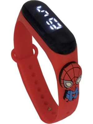Dijital Dokunmatik LED Ekran Su Geçirmez Figürlü Çocuk Kol Saat Slikon Kordon Bileklik