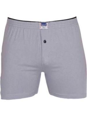 Erkek Penye Pamuk Boxer Önden Düğmeli Rahat Ferah Dört Mevsim 6 Adet