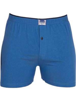 Erkek Penye Pamuk Boxer Önden Düğmeli Rahat Ferah Dört Mevsim 6 Adet