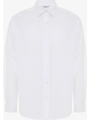 Beyaz Erkek Plaj Gömleği