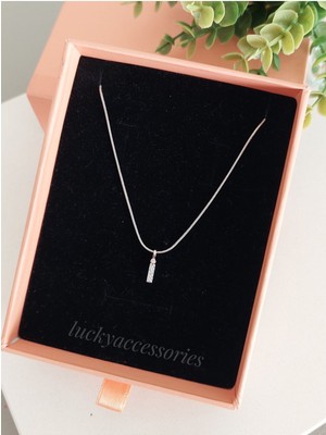 Puree Berry Çelik Silver Rodyum  Kaplama Harf Kolye I Harfi