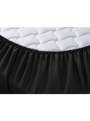 Menderes Home Cotton Collection Ranforce Tek Kişilik Fitted Siyah 120x200