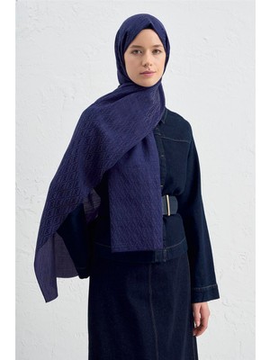 Armine Elegance İpek Pamuk Monogram Şal 02