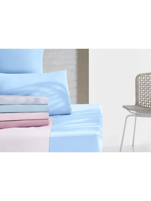 Menderes Home Cotton Collection Ranforce Tek Kişilik Çarşaf Seti Somon
