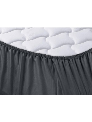 Menderes Home Cotton Collection Ranforce Çift Kişilik Fitted Düzboya Antrasit