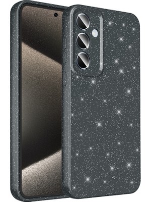 Galaxy A25 Kılıf Kamera Korumalı Simli Lüks Zore Koton Kapak - Gri