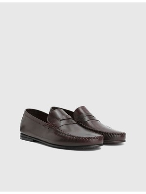 Colne Hakiki Deri Kahverengi Erkek Loafer