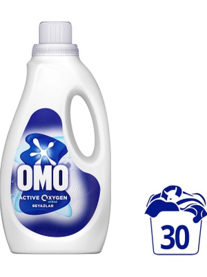 Omo Sıvı Çamaşır Deterjan 1500 ml Beyazlar İçin Oksijen Etkisi ile Güçlü Temizlik