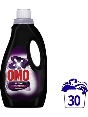 Omo Siyahlar İçin 1500 ml Active Cold Power Sıvı Çamaşır Deterjan Güçlü Temizlik Özelliği