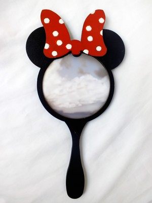 Ahşap Lazer Kesim Mdf Ayna Pleksi Mickey Mouse Çocuk El Aynası Prenseslere...