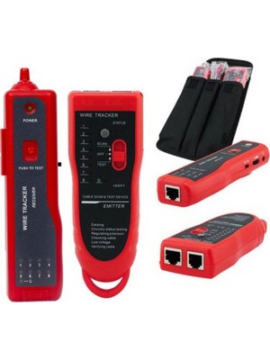 OneTech Network Kablo Bulucu ve Test Cihazı Kırmızı Renkli Yüksek Hızlı Ethernet Kablo Uyumluluğu