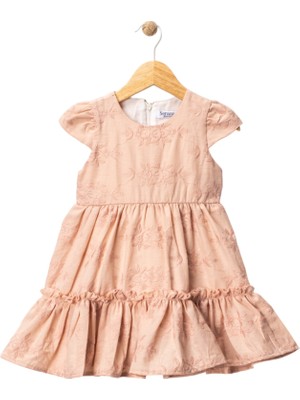 Fırfırlı Elbise Pembe