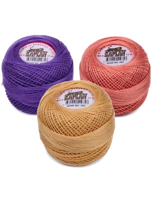 Kaplan 3 Adet Kaplan Etamin ve Kanaviçe Ipi 8 No Kod/renk: 495 - 350 - 783 - Ryl