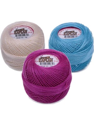 Kaplan 3 Adet Kaplan Etamin ve Kanaviçe Ipi 8 No Kod/renk: 748 - 293 - 114 - Ryl