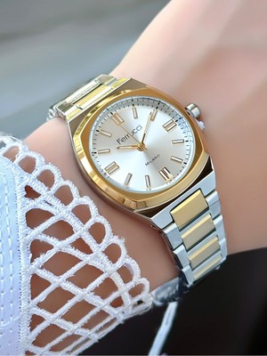 Ferrucci Milano Kadın Kol Saati – Metal Kordonlu Yeşil Kadranlı, Analog Quartz