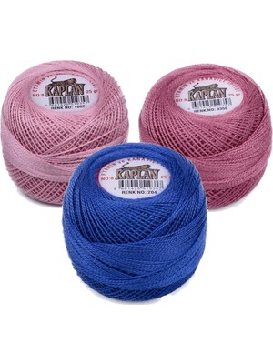 Kaplan 3 Adet Kaplan Etamin ve Kanaviçe Ipi 8 No Kod/renk: 1002 - 3350 - 204 - Ryl