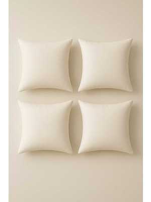 4 Lü Kırlent Kılıfı Sünger Dolgulu Iç Yastığı, Minderi 45 x 45 cm